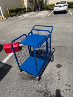 Global Industrial Fold-A-Way Steel Stock Cart 750 Lb. Capacity