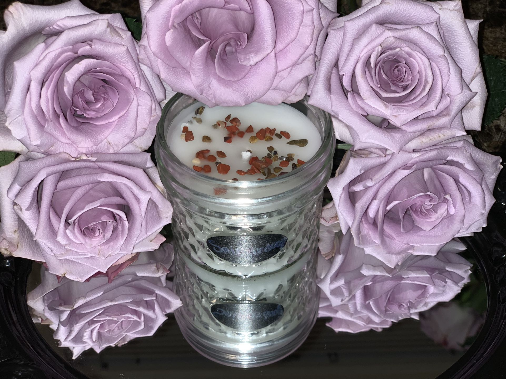 Handmade Snickerdoodle Candle w/ Crystals
