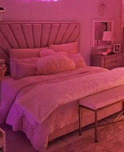 Pink full bed frame