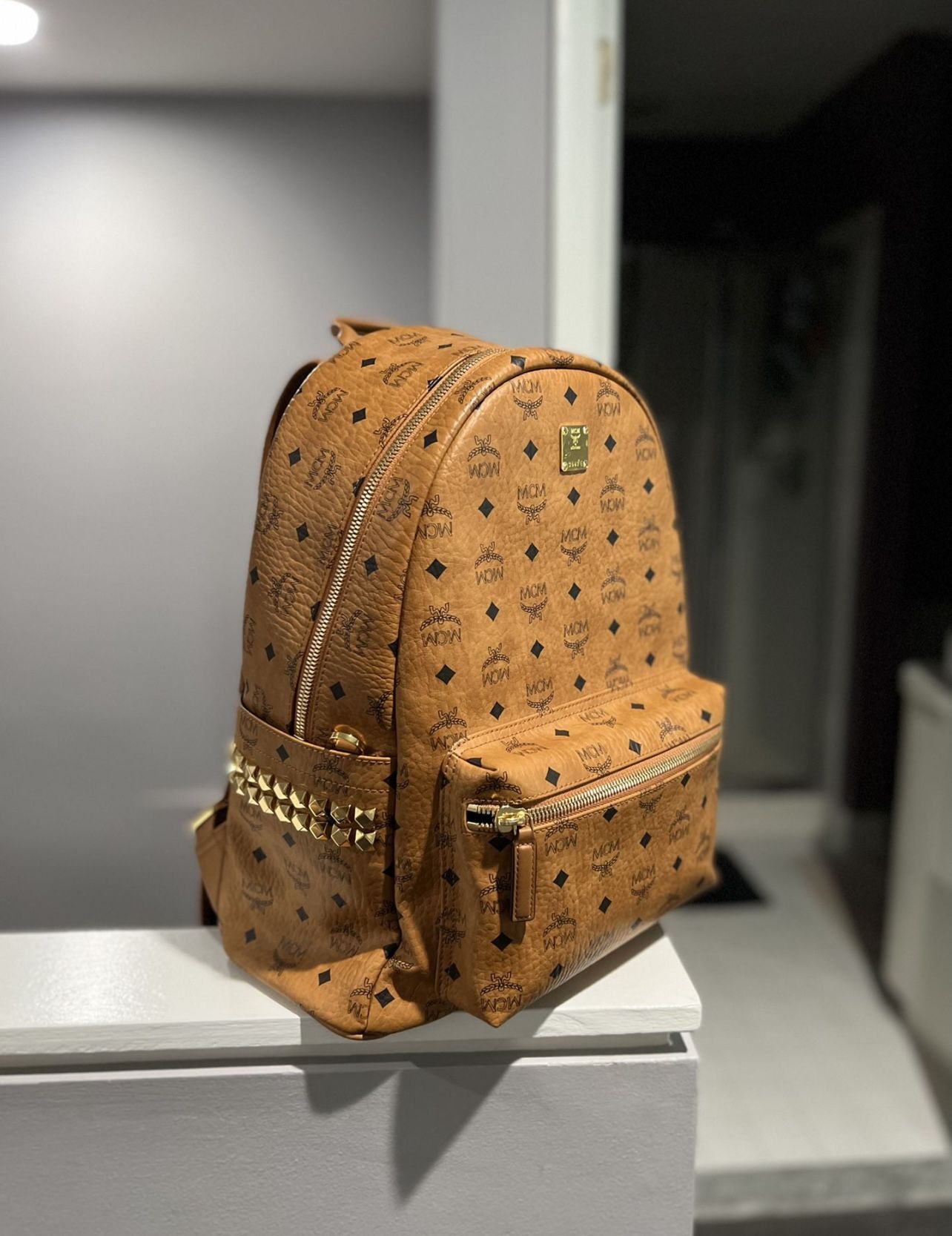 MCM Visetos Brown Backpack