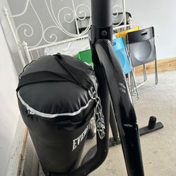 Black Punching Bag And Stand 