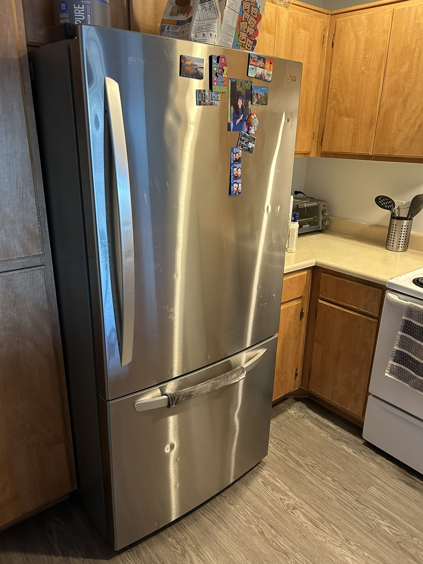 Stainless Steel Lg Refrigerator Used $550
