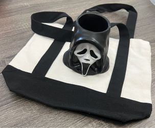 Ghost Face 6-Piece Bundle | 5 NEW Mini Totes + Horror Head | Spirit Halloween