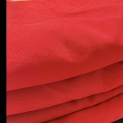 Manteles Rojos Redondos