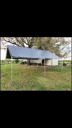 New Galvanized steel canopy TENT 10 x20  tarp included Starting price $165