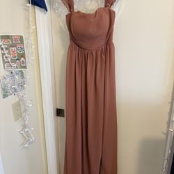 Formal Desert Rose Dress (with POCKETS and convertible straps)