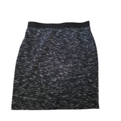Maurices black and white knee length pattern pencil skirt, L. EUC.