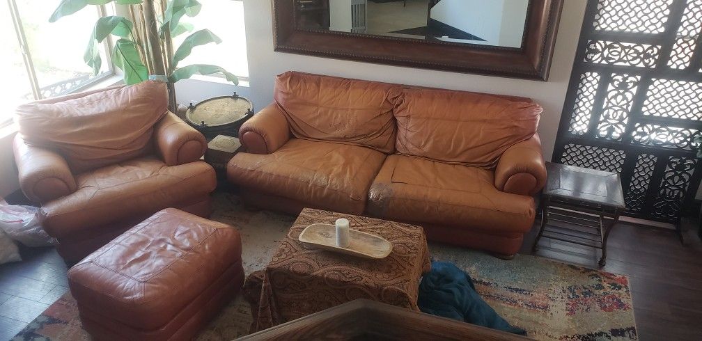 Sofa, Chair, And Ottoman
