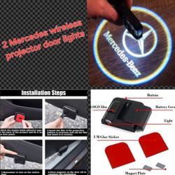 2 Mercedes Benz Wireless Projector Door Lights. Center Caps Etc Sold Separately SHIPPING AVAILABLE