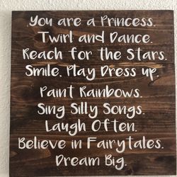 Girls Wooden Sign