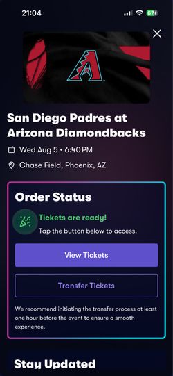 Diamondbacks Padres Game