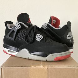 No Trades Mens 11.5 Used Nike Air Jordan 4 Black Cement Grey Fire Red 2019 (308497-060) *Located In Agoura Hills (Read Description Below) 