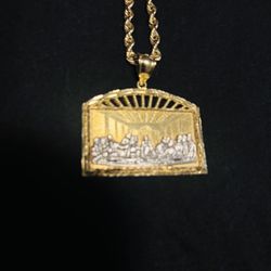 10k Gold Chain And Pendant 