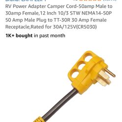 RV Power Adapter Camper Cord 
