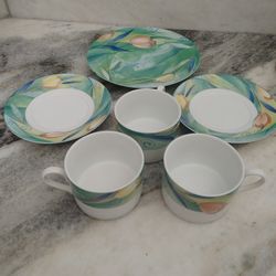 Studio Nova French Tulip Plates And Teacups