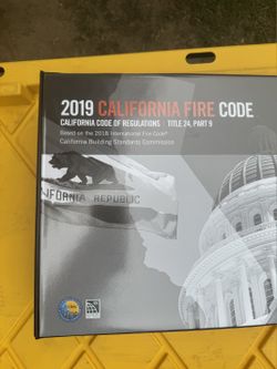 2019 California Fire Code Book and Binder