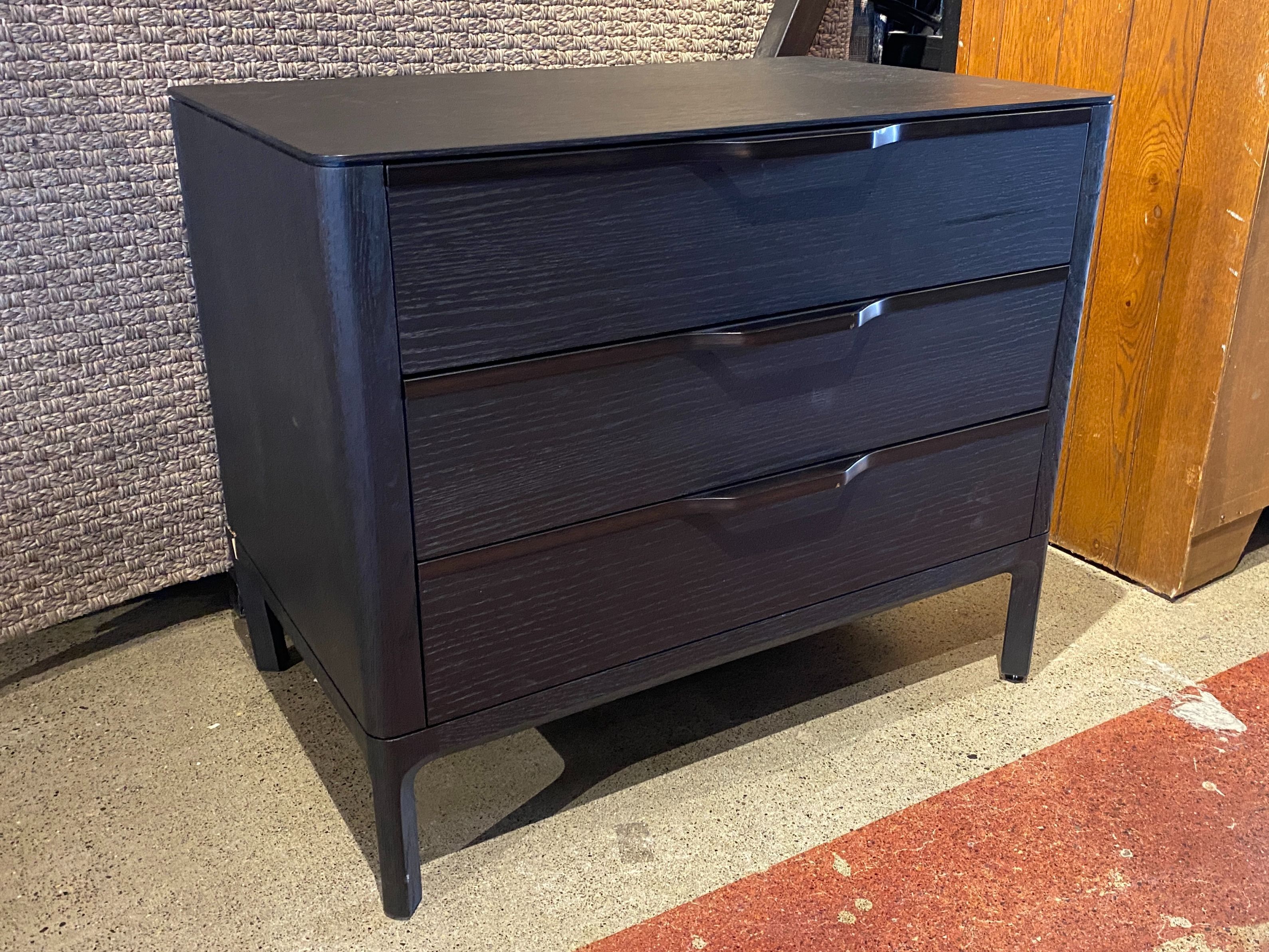 RESTORATION HARDWARE Padua Closed Nightstand in Black Oak