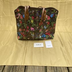 NWOT Furla Multicolor Floral Tote Bag