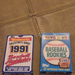 1991 Topps Woolworth and toys r us baseball cards