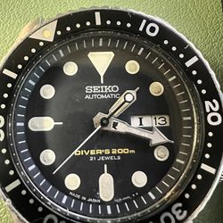 Seiko SKX007J Diver’s 200m Automatic - Made in Japan - Rubber Bracelet