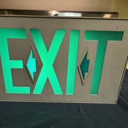 Vintage 1950S 1960S Lighted Exit Sign