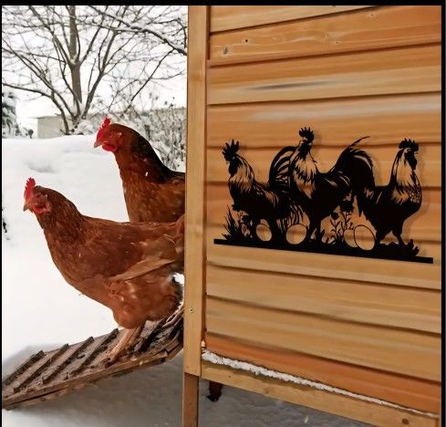 Rooster Silhouette Metal Wall Art