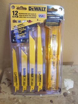 Dewalt 12 pcs reciprocating saw blades set