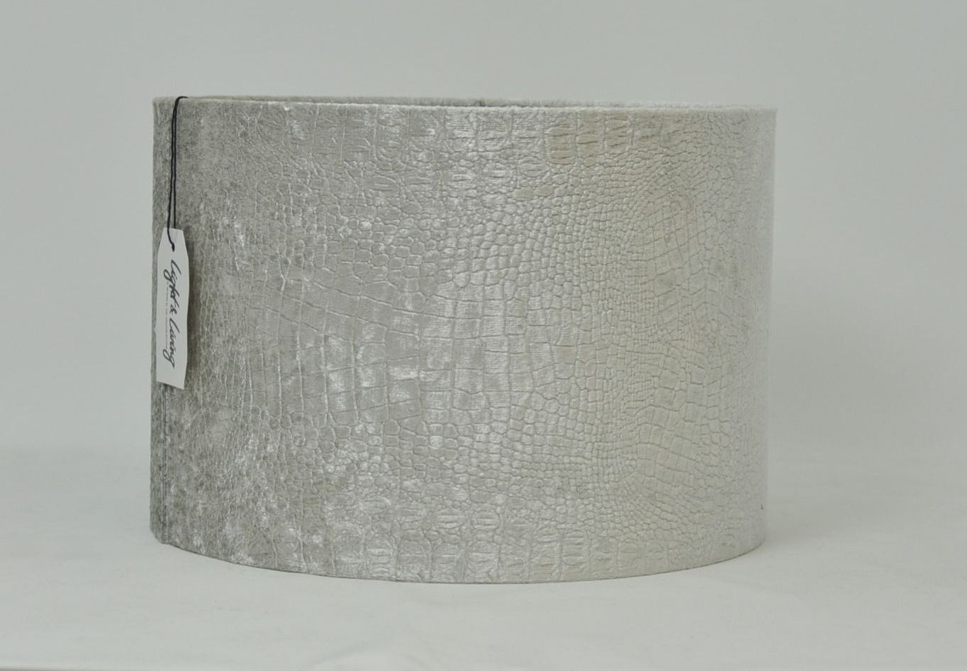Velour silver gray lamp shade- free with purchase of floor lamp!