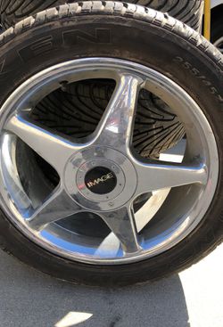 Chrome rims with newer tires- ALL FOUR INCLUDED