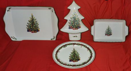 Christopher Radko Celebrations Serving Tray Lot Of 4