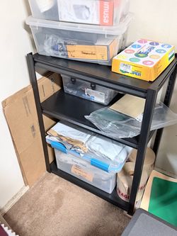 3 tier metal storage shelves organizer