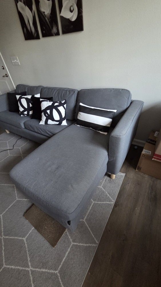 Grey Sofa With Chase