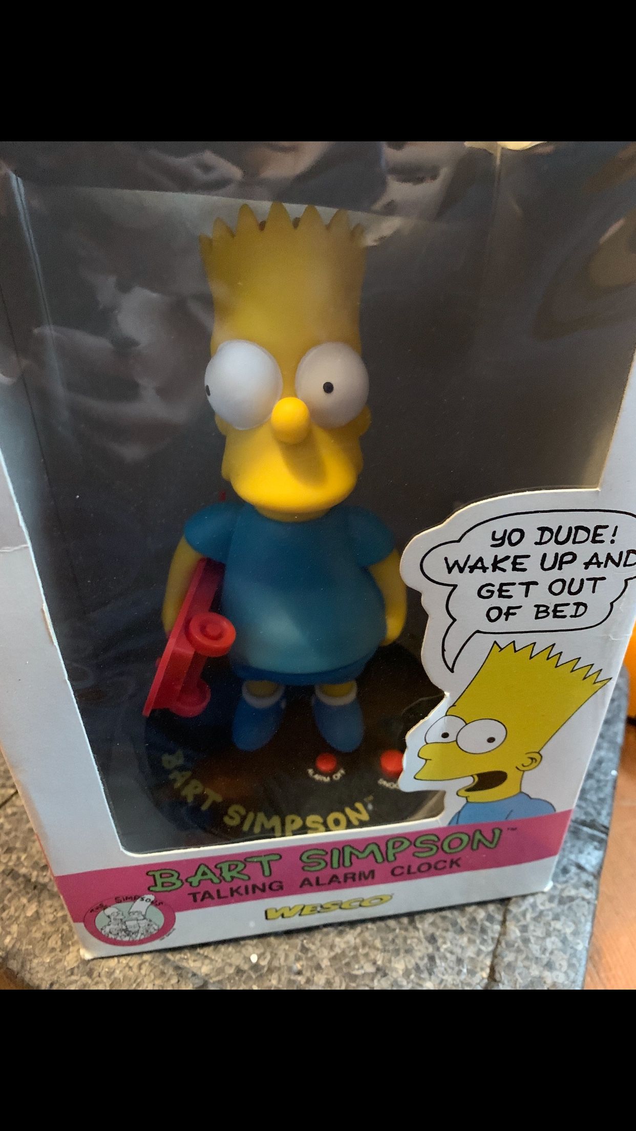 Collectors Bart Simpson Alarm Clock