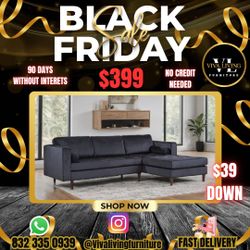 Sofá Sectional Black 🚛❤️😍