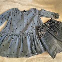 Denim Dress And Skirt