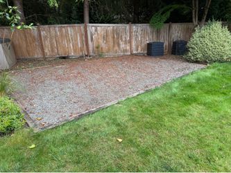 4x4 outdoor border and gravel fill
