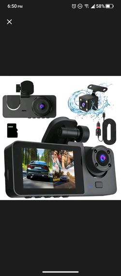 THREE CHANNELS 4K DASH CAM ($99.00) RETAIL