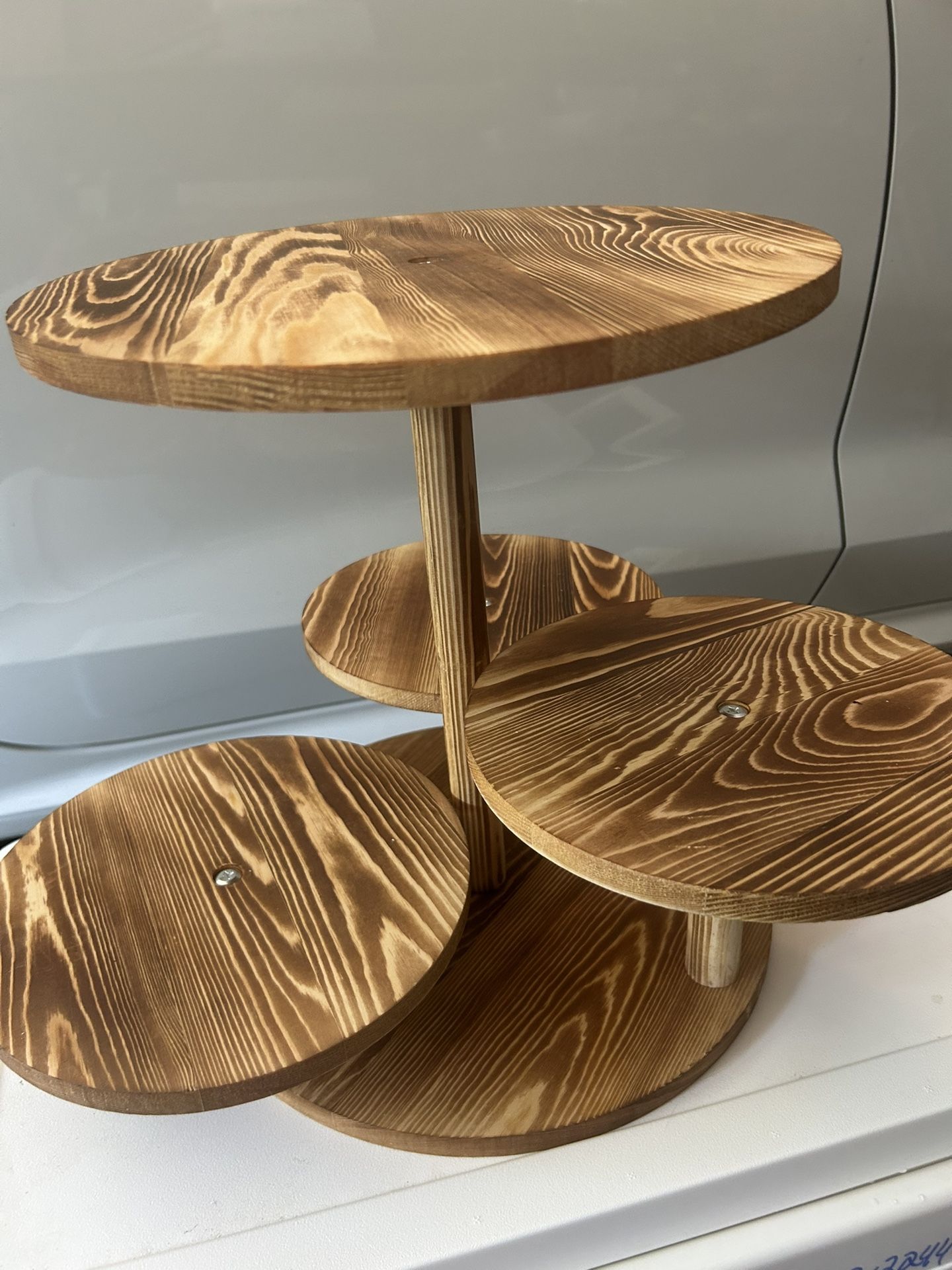 Oak Wood Dessert Stand