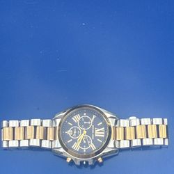 MICHAEL KORS Men's Lexington Two-Tone Chronograph Watch Used [SLIGHTY DAMAGED BOX]