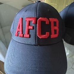 New Soccer Hat AFCB Adult Black/ Red! Adult Size!