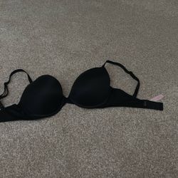 34DD Victorias Secret Pink Push Up Smooth T-shirt Bra Black