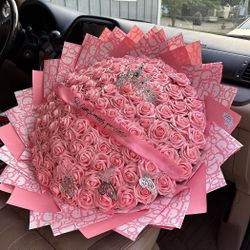 Huge Eternal Rose Bouquet Ramo 