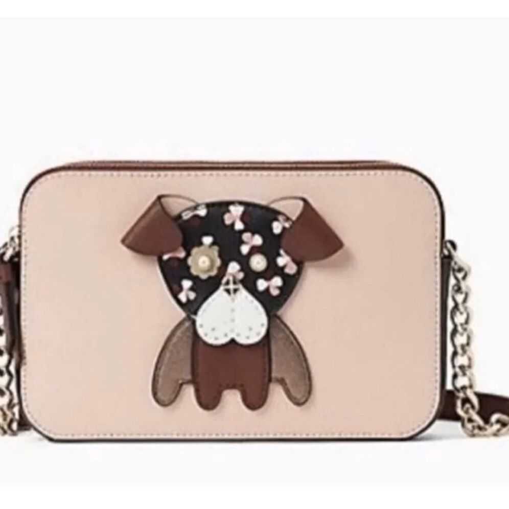 Kate Spade Floral Pup Cherrywood Dog crossbody