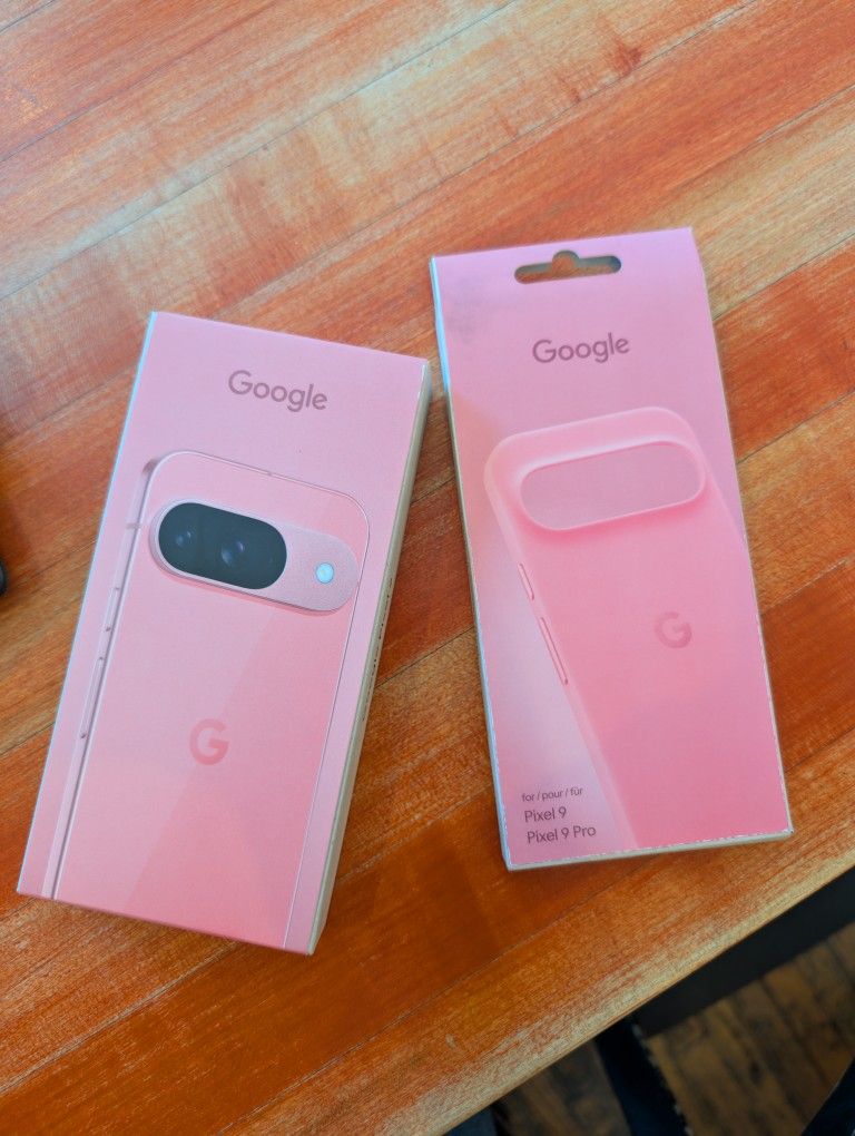 Google Pixel 9 Pink Sealed With Case
