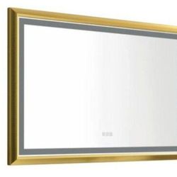 48" X 30" Frameless Bathroom Mirror With Dimmable LED Light