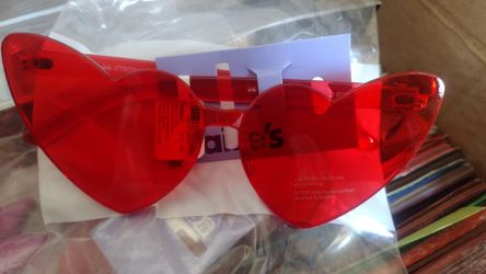 New clear red Claire glasses for adults (2) available $15.00 each