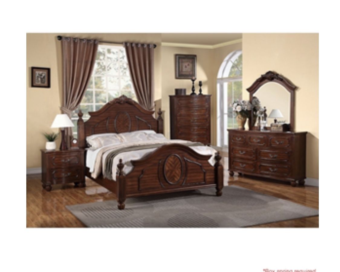 Gorgeous Queen size Complete Bedroom Set. Mattress Sold Separately