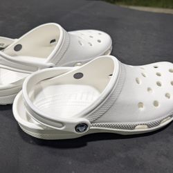 Brand New White Unisex Crocs Women's Size 9 Men's Size 7