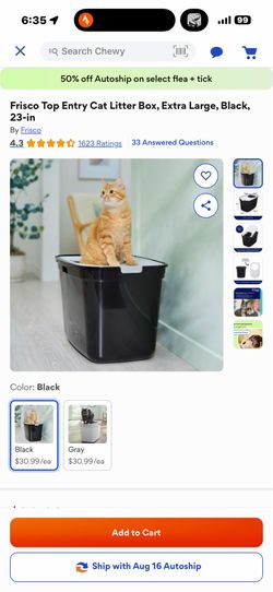 Litter box used