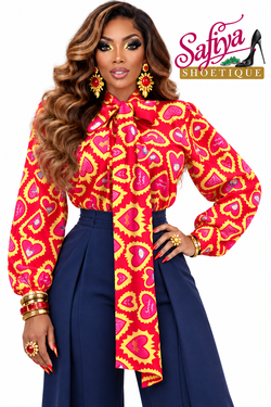 Faith Love Bow Orange Top